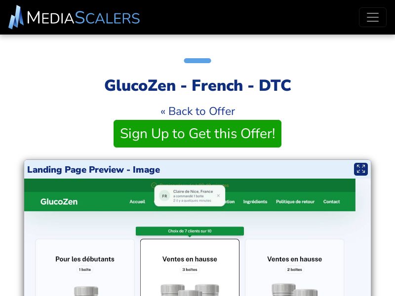 GlucoZen - French - DTC (Event Tracking) [CH]