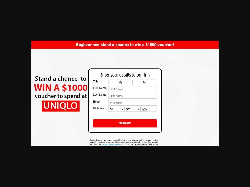 Win a $1000 Uniqlo Voucher - SOI (SG)