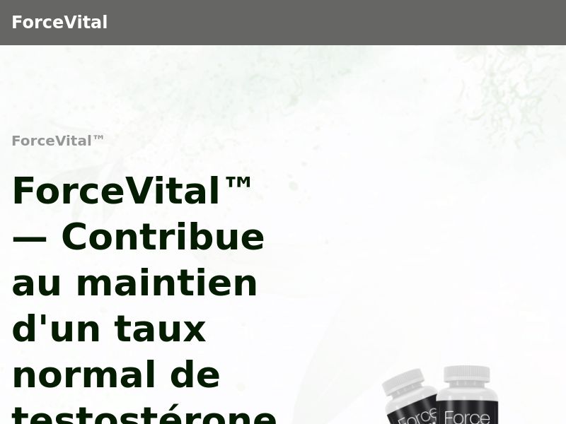 ! HOT OFFER - ForceVital ME [FR,LU,BE] (Social,Banner,Native,Push,SEO,Search,Brand Bidding) - CPA