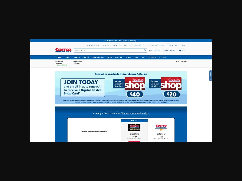 Costco - Membership Sale - CPS (US)
