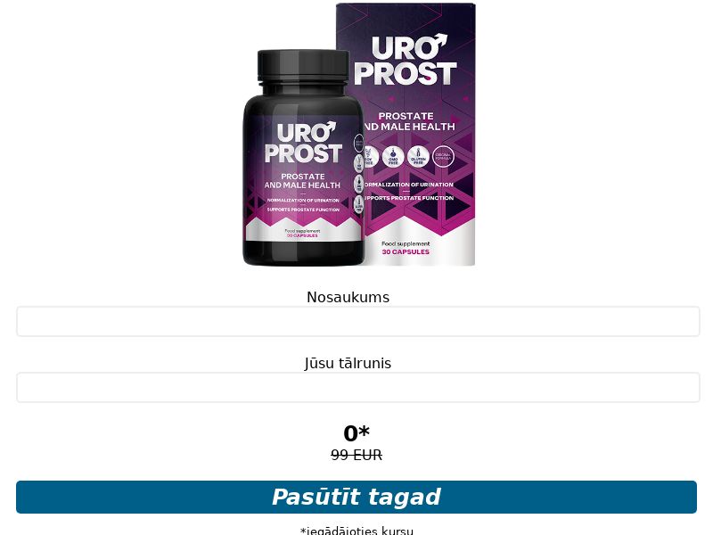 UroProst Caps N30 free LV - prostatitis