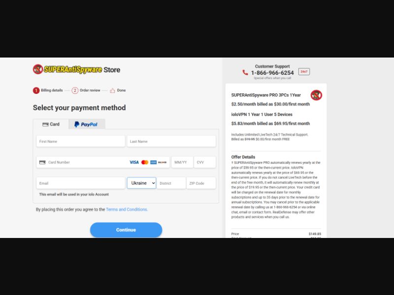 [WEB] SuperAntiSpyware+VPN - DTC $99.95 /US/CA/UK/AU/NZ CPS [Approval Only]