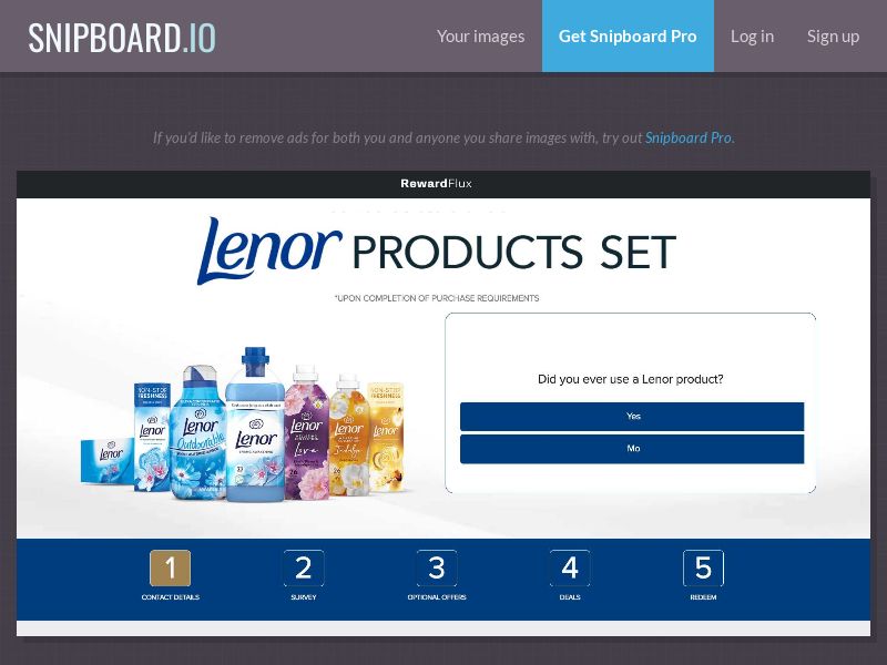 RewardFlux - Lenor £100 UK - SOI