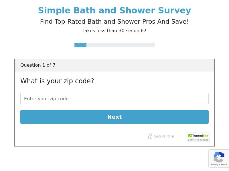 Simple Bath and Shower Survey Homerenewally - CPL | US
