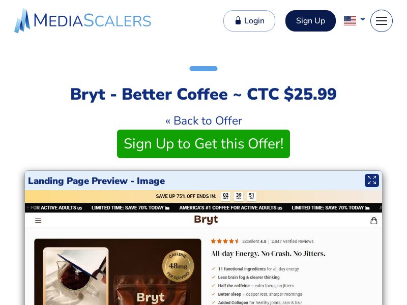 Bryt - Better Coffee ~ CTC $25.99 {+DTC, Alt-Landers} (Event Tracking) [US, DE, CA, AU, UK, FR, IL, +232 More]