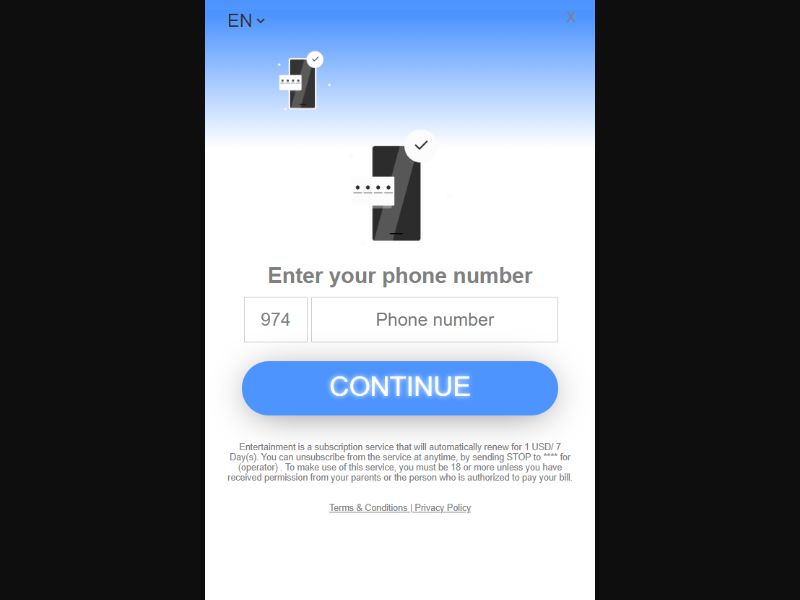 [MOB] Entertainment Blue /QA [Ooredoo, Vodafone] PIN