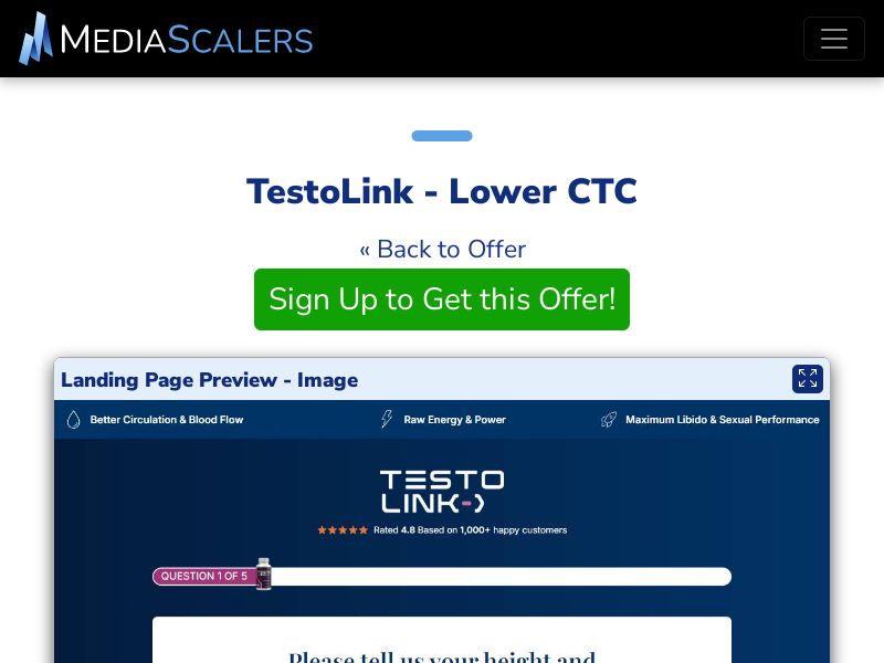 TestoLink - Lower CTC (Event Tracking) [UK]