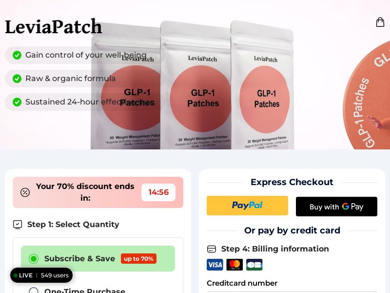 SS - LeviaPatch GLP-1 Patches -GLP-1 - AU