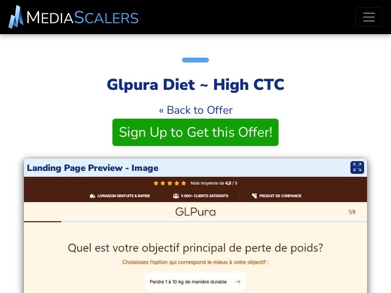Glpura Diet ~ High CTC {+Quiz, DTC} [FR, CH, BE]