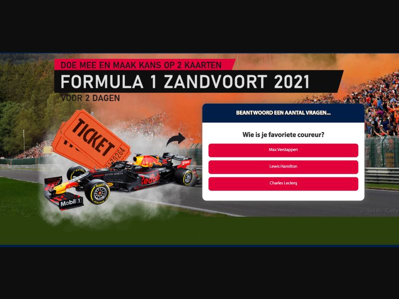 NL - Quiztionnaire - Formula 1 tickets - (CPL)