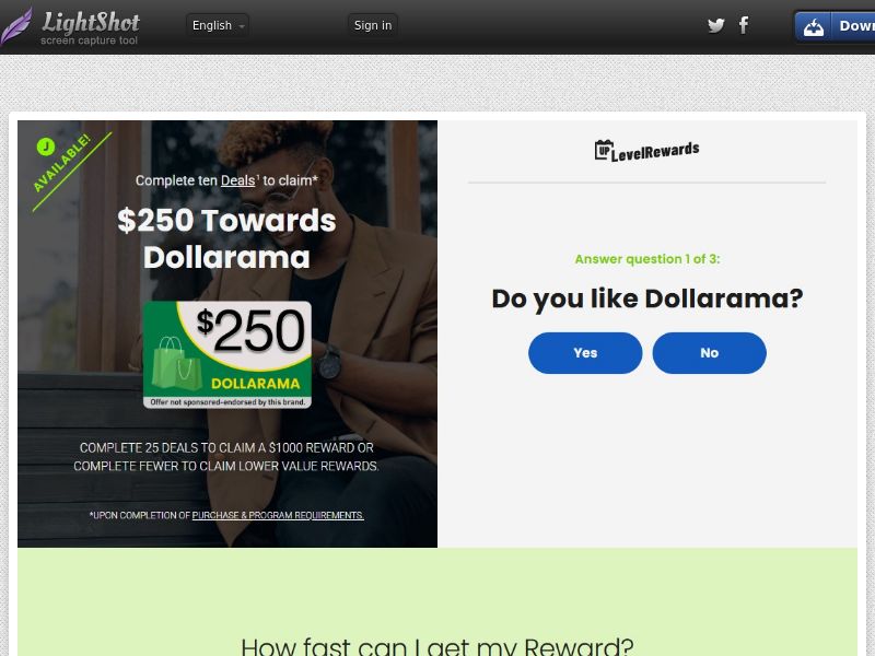 Rewards CA - Dollarama $250 - CPL | CA
