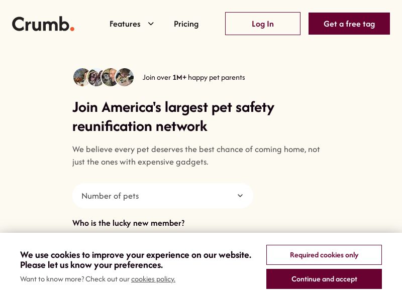 Crumb - Free Pet Tag Just Pay P&P [UK,US,CA,AU]