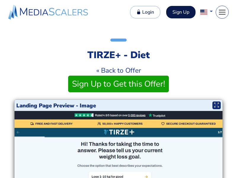 TIRZE+ - Diet {+DTC} [UK, IE]