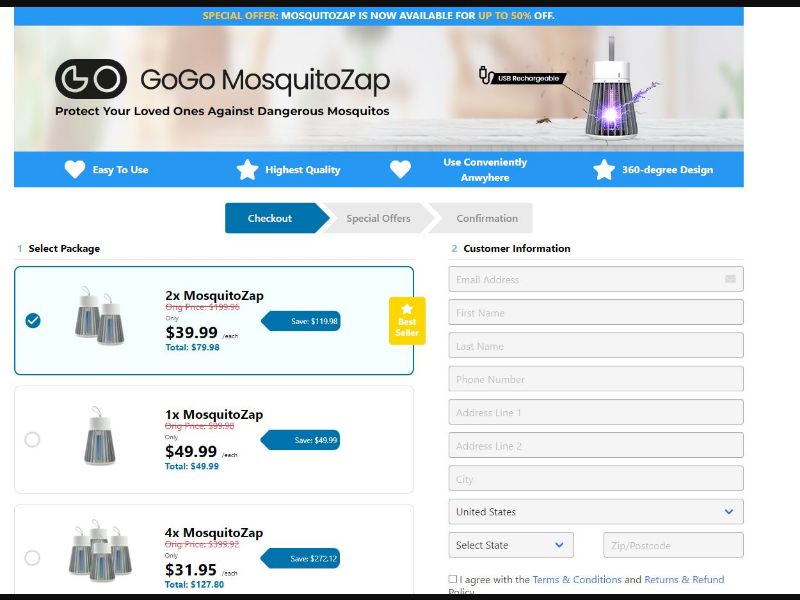 [WEB+MOB] MosquitoZap - CTC $49 /US/CA (CPS) [Advertorial + DTC]