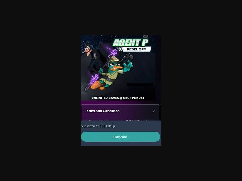 37464 - GH - [MOB] - Agent P Rebel Spy (G) - Vodafone - 2 click