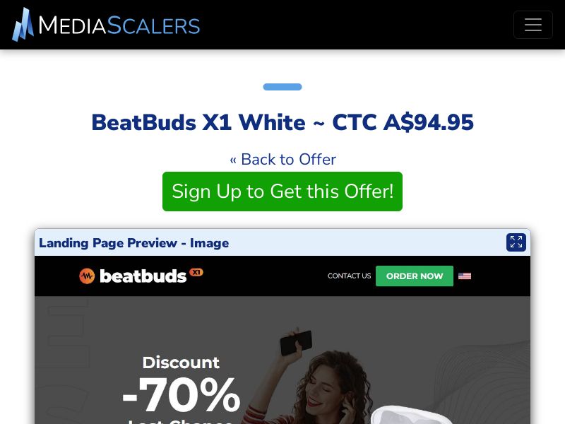 BeatBuds X1 White ~ CTC A$94.95 {+DTC, Alt-Landers} (Event Tracking) [AU]