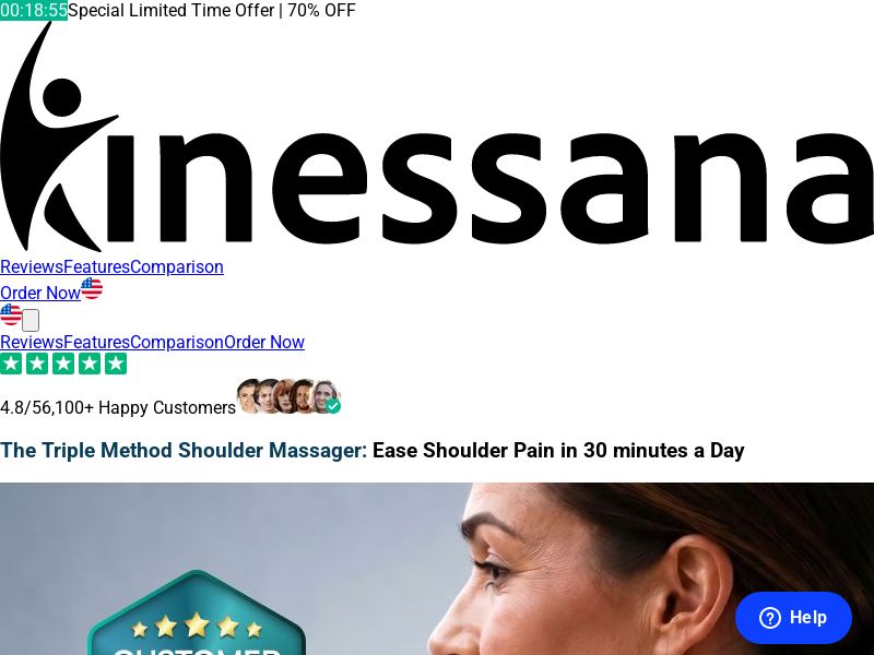 Kinessana Shoulder Massager - Product Page [INTL] (Social,Banner,Native,Push,SEO,Search,Brand Bidding) - CPA