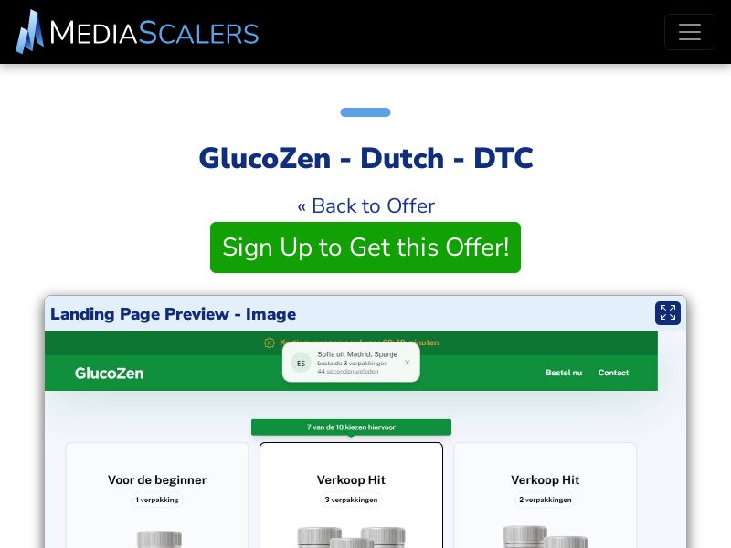 GlucoZen - Dutch - DTC (Event Tracking) [BE]