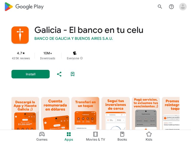 Galicia MOVE CPA AR MOBILE APPLICATION OFFER