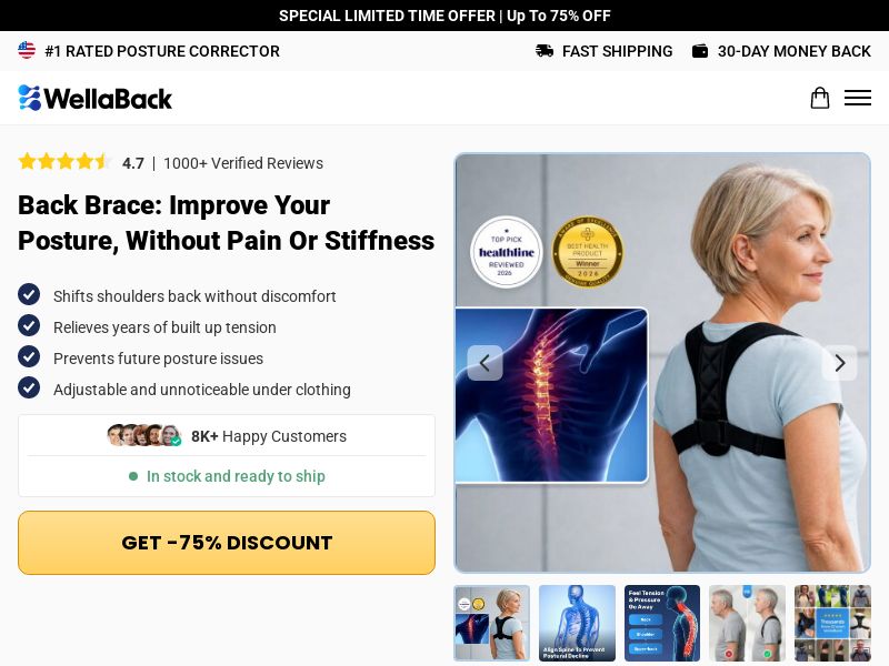 Ecom - Posture Corrector - US