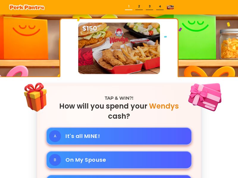 PerkPantry Wendys $150