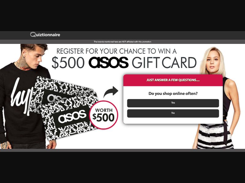 AU - Quiztionnaire - Asos Giftcard - (CPL)