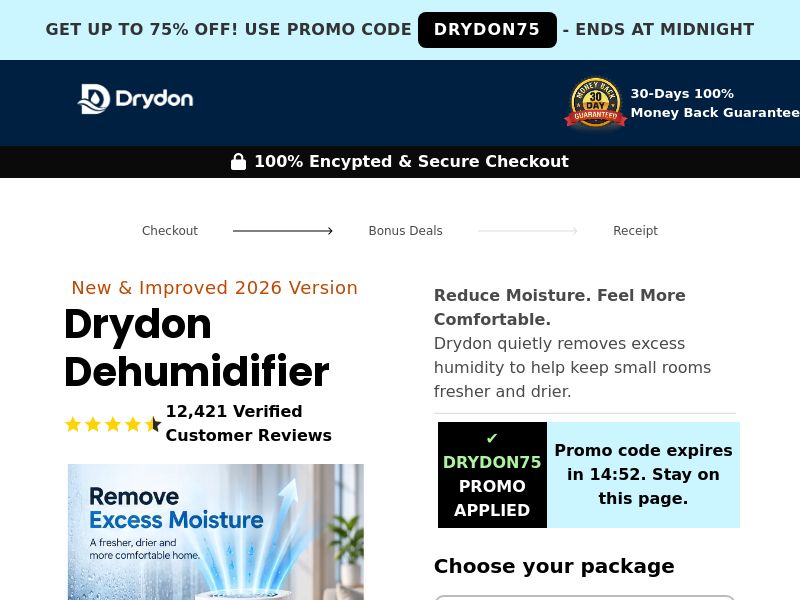 Drydon Dehumidifier SS - US