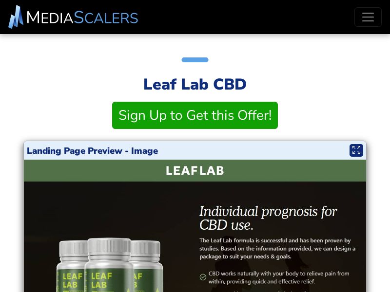 Leaf Lab CBD (Event Tracking) [IE]