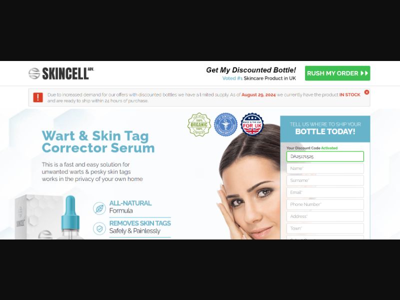[WEB+MOB] Skincell Advanced /UK CPS *FB Pixel* [Approval Required]