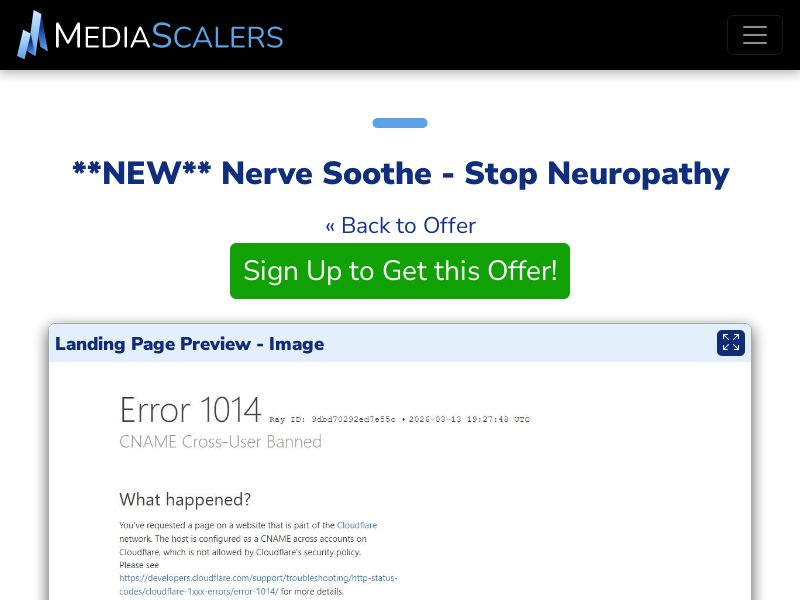 Nerve Soothe - Stop Neuropathy {+DTC, TSL, VSL, Alt-Landers} [US, DE, CA, AU, UK, FR, IL, +238 More]