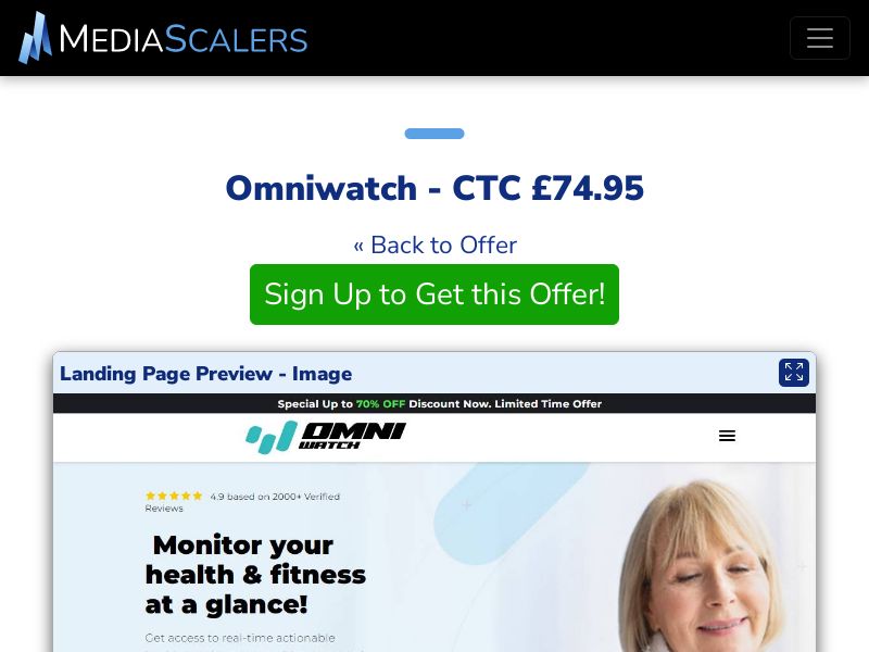 Omniwatch - CTC £74.95 {+Advertorial, DTC, Alt-Landers} (Event Tracking) [UK]