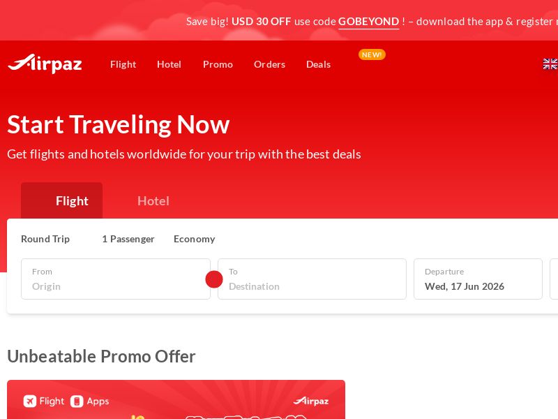 [WEB+MOB] Airpaz /International (37 Geos) - Revshare 3.2%