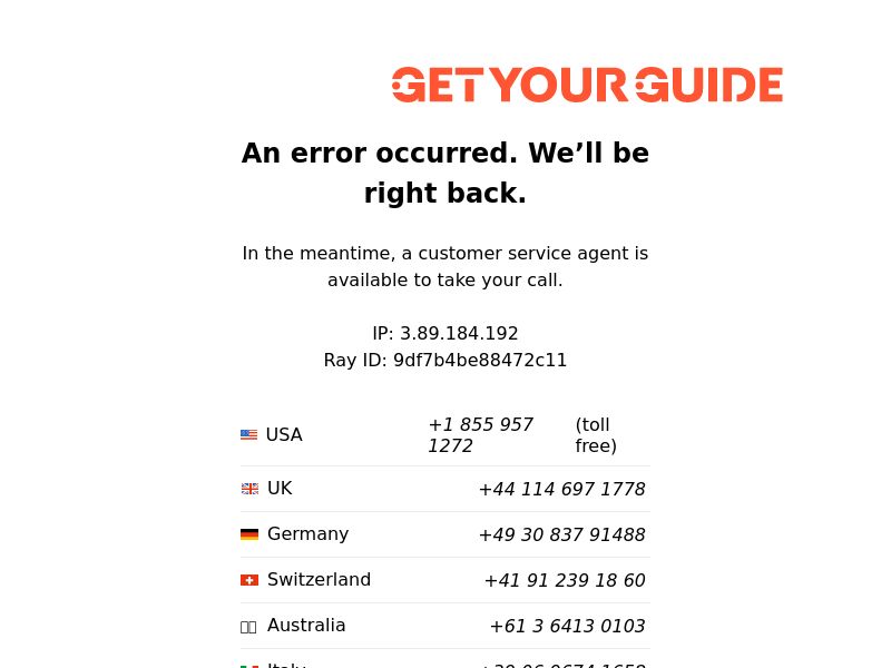 [WEB+MOB] Getyourguide /IT - Revshare 4.00%