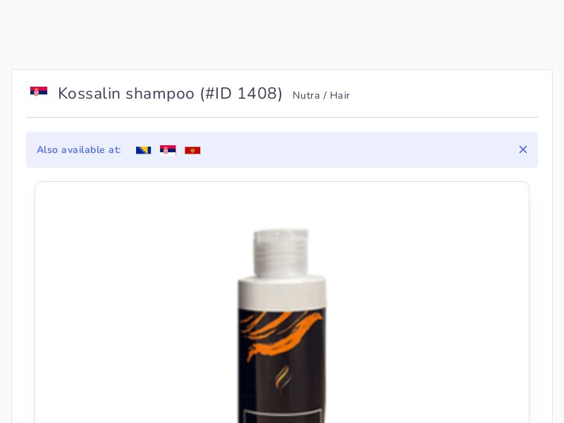 Kossalin shampoo