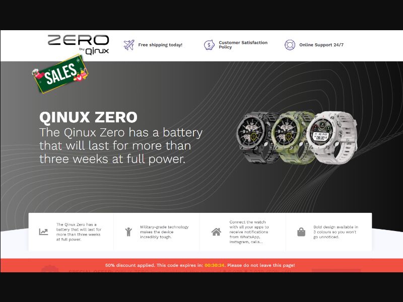 [WEB+MOB] QINUX ZERO watch /International (112 GEOs) CPS *FB/TikTok/Google/Taboola Pixel*