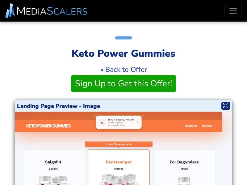 Keto Power Gummies {+Advertorial, DTC, Alt-Landers, Quiz} (Event Tracking) [DK]
