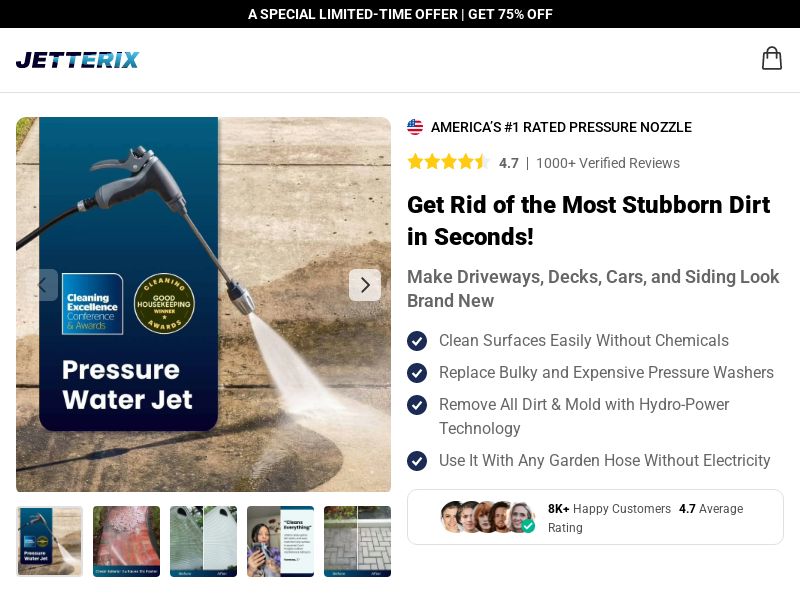 Jetterix Pressure Nozzle - DTC [INTL] (Social,Banner,Native,Push,SEO,Search,Brand Bidding) - CPA