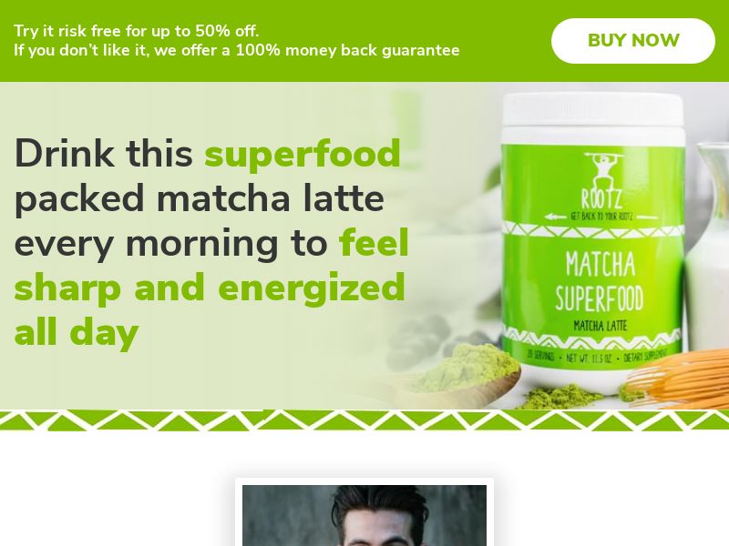 Matcha Superfood [US,CA] (Social,Banner,Native,Push,SEO,Search,Brand Bidding) - Revshare