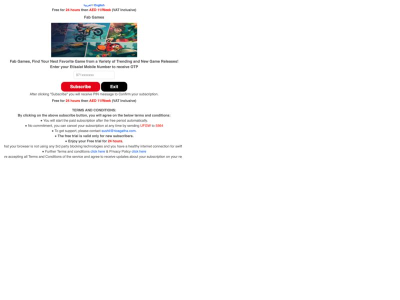 Fab Games (nonbillable) Etisalat