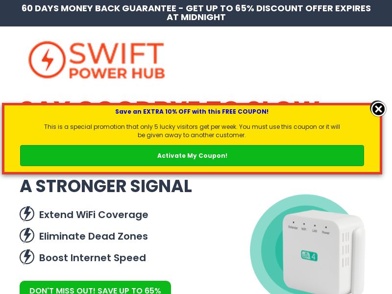 Swift Power Hub Wifi-Repeater [US,PH] (Social,Banner,Native,Push,SEO,Search,Brand Bidding)-CPA 