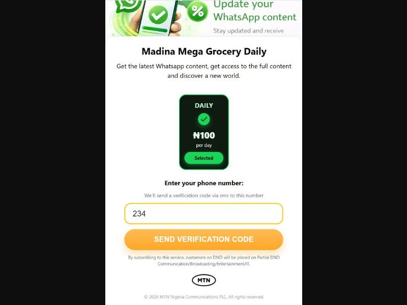 38790 - NG - [MOB] - Madina Evina - MTN - 2 Click