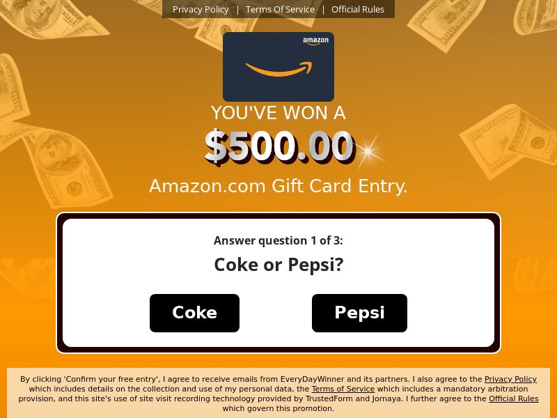 Everyday Winner Amazon - Submits/Sweeps/Surveys