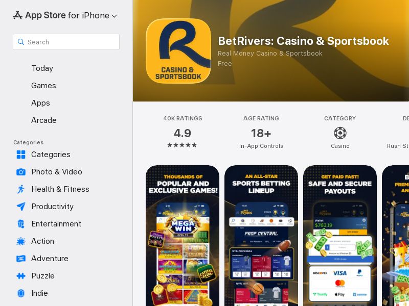 BetRivers MI iOS CPA [State targeting] - FTD