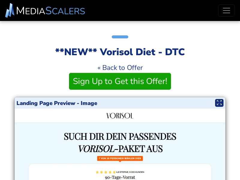 Vorisol Diet - DTC [DE, AT, CH]