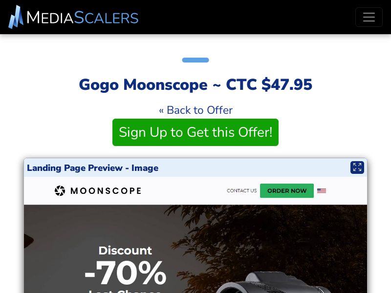 Gogo Moonscope ~ CTC $47.95 {+Advertorial, DTC, Alt-Landers} (Event Tracking) [US]