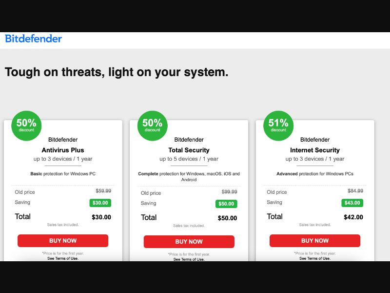 [WEB+MOB] BitDefender - Special Promo 50% Off (1/3/5 devices|1yr) /RO Revshare