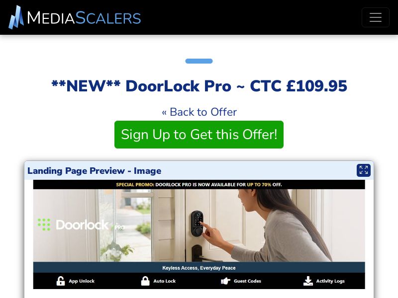 DoorLock Pro ~ CTC £109.95 {+DTC, Alt-Landers} (Event Tracking) [UK]