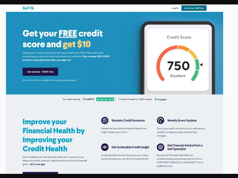 SoFi Free Credit Score - CPL - (US)