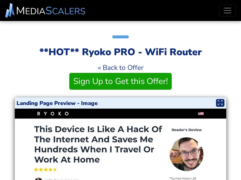 Ryoko PRO - WiFi Router {+Advertorial, DTC, Multi-Lang} (Event Tracking) [US, DE, CA, AU, UK, FR, IL, +44 More]