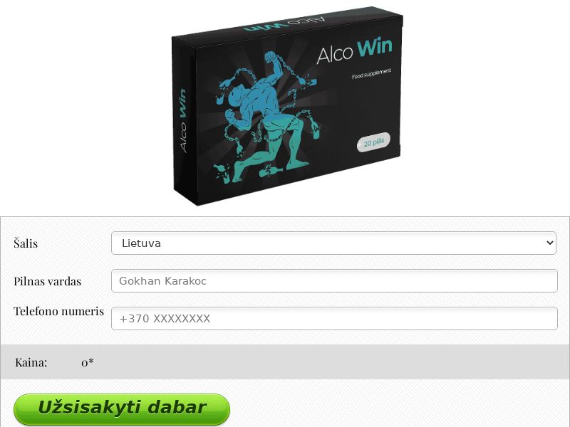 AlcoWin pills (EE/LT) FREE - ALCOHOLISM TREATMENT PRODUCT